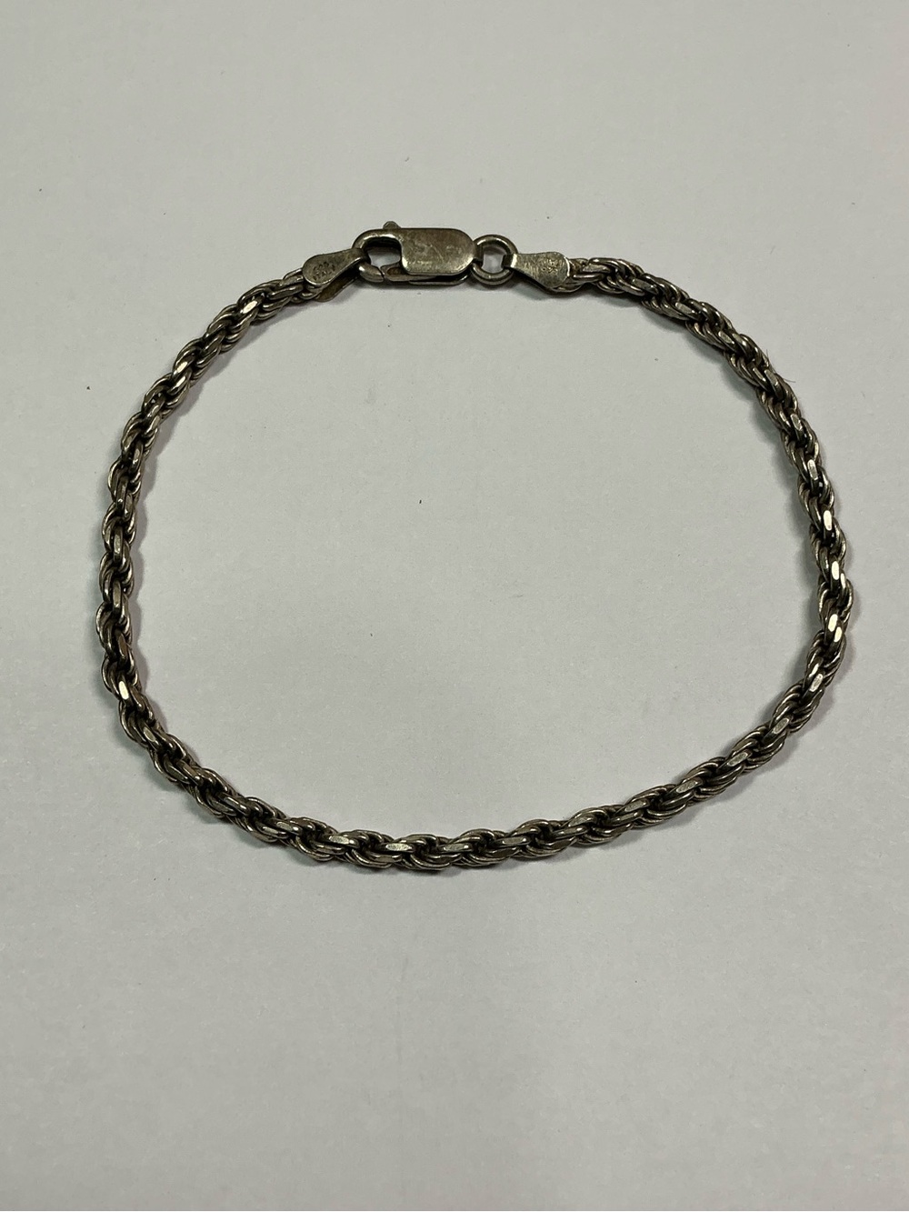 Silver Rope Chain Bracelet - Men's Accessory
